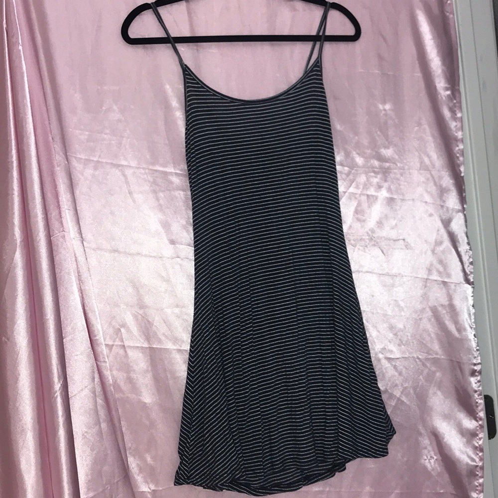 Brandy Melville White & Navy Stripped Dress